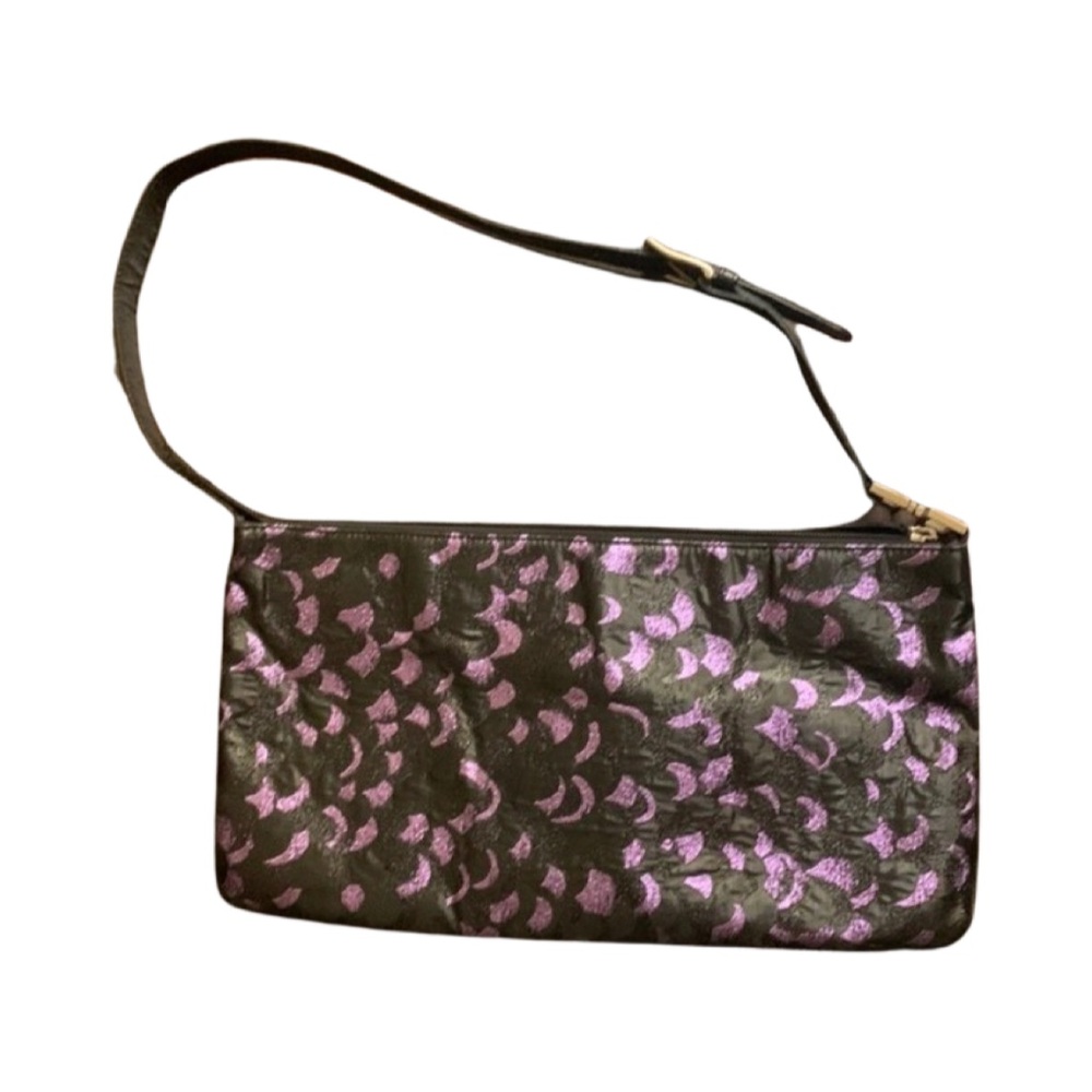 Iceberg Purple Black Mini-bag from Italy. 7x13”.